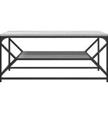 VidaXL Salontafel met Plank Grijs Sonoma 90x50x40 cm Bewerkt Hout