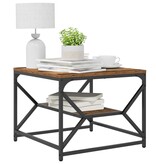 VidaXL Salontafel met Plank Oude Hout 51x50x40 cm Gelaagd Hout