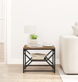 VidaXL Salontafel met Plank Oude Hout 51x50x40 cm Gelaagd Hout