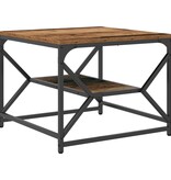 VidaXL Salontafel met Plank Oude Hout 51x50x40 cm Gelaagd Hout