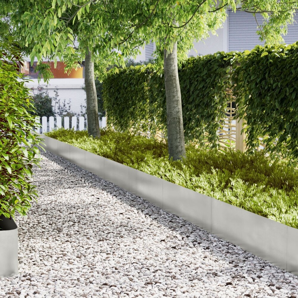 VidaXL Grassprieten 20 stuks 100x0,5x30 cm RVS