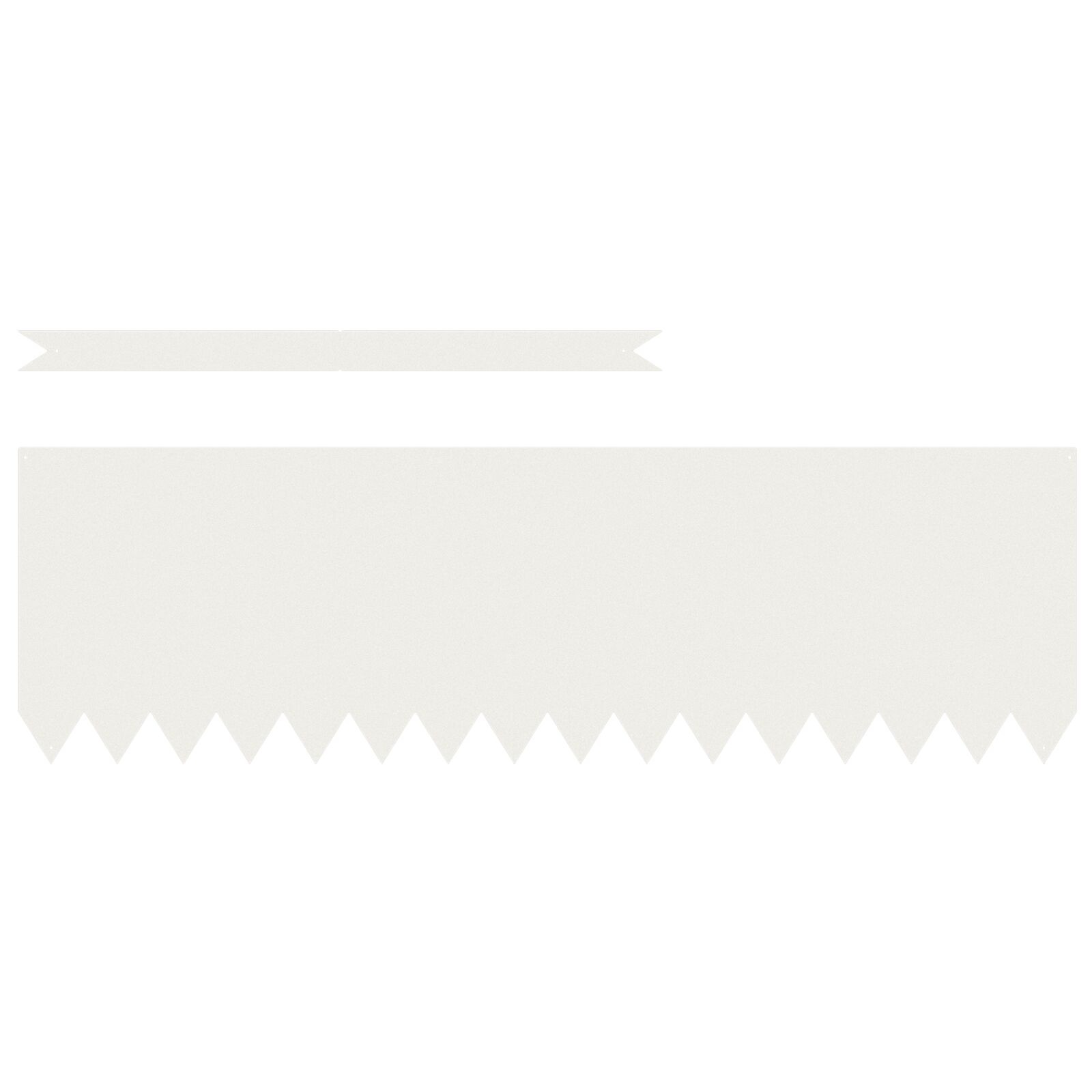 VidaXL Grensafscheidingen 10 stuks Wit 100x0,5x30 cm Staal