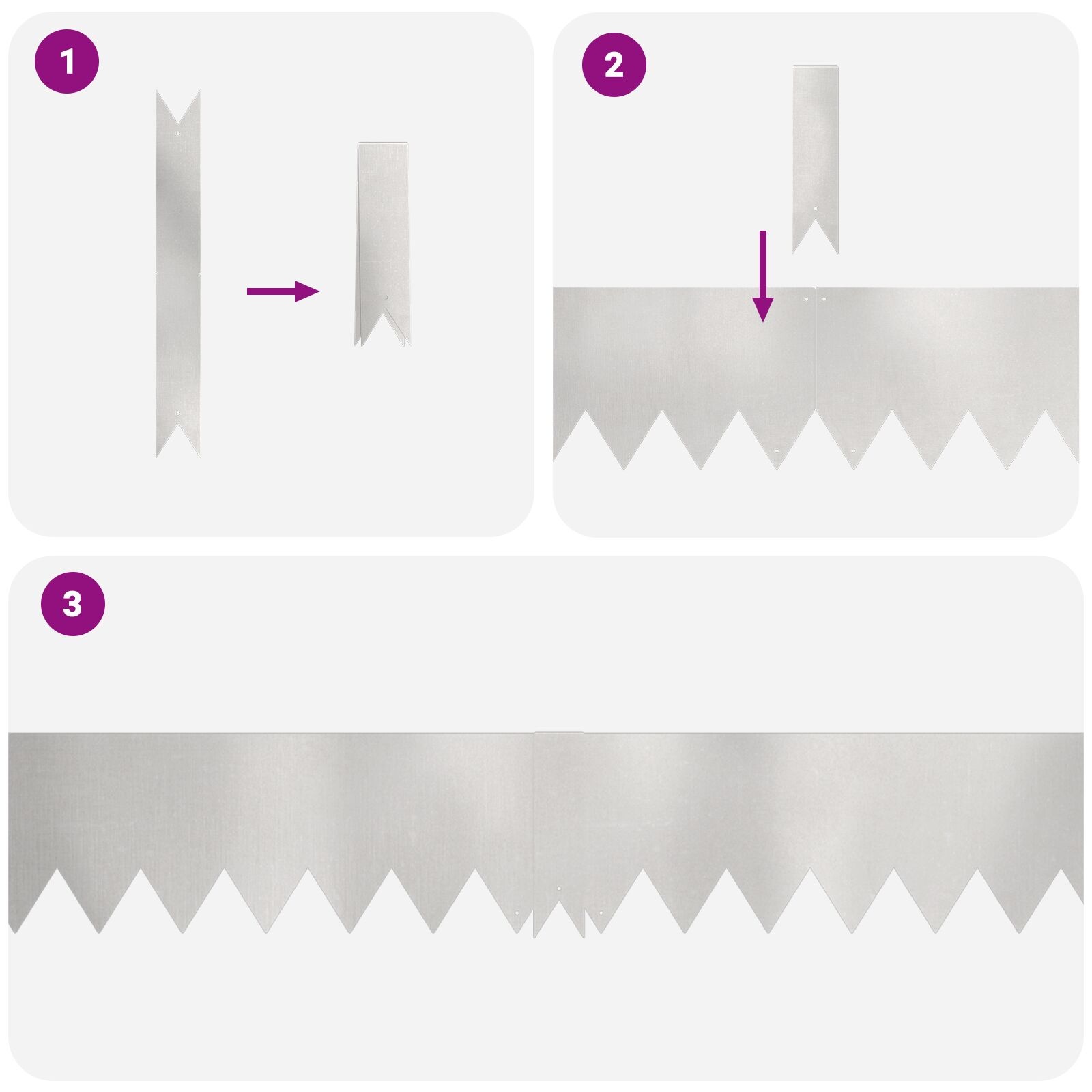 VidaXL Grondranden 50 stks 100x0,5x15 cm Roestvrijstaal