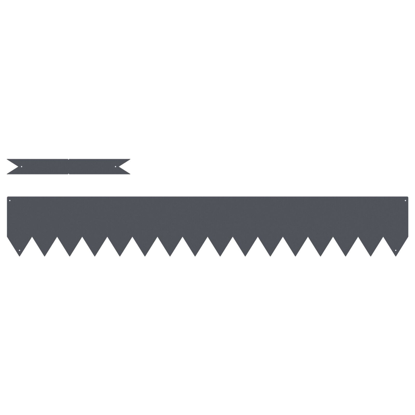 VidaXL Grasrand 20 stuks Anthraciet 100x0,5x15 cm Staal