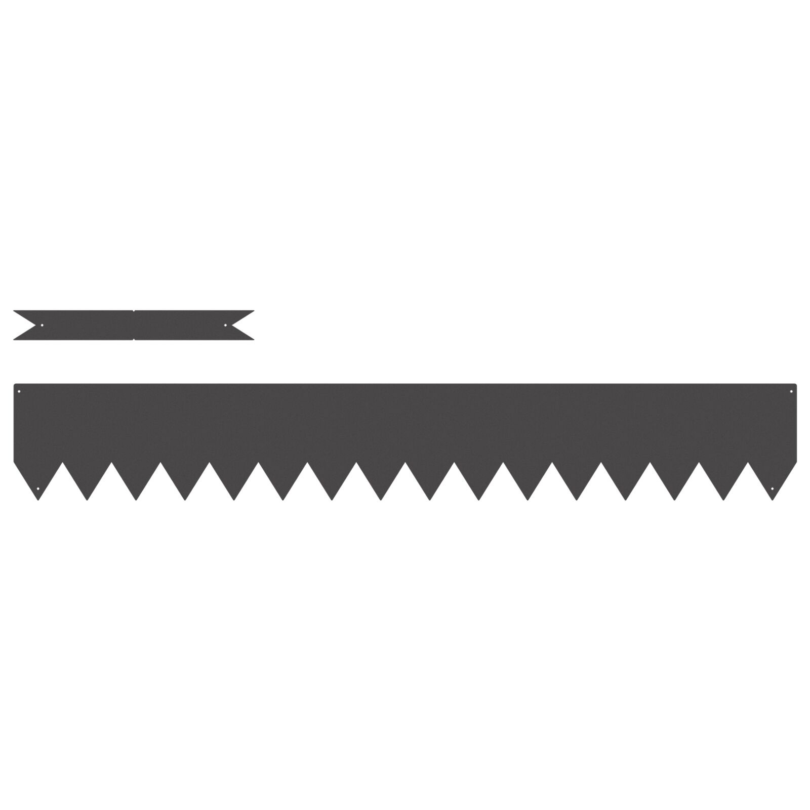 VidaXL Tuinkanten 20 stuks Zwart 100x0,5x15 cm Staal