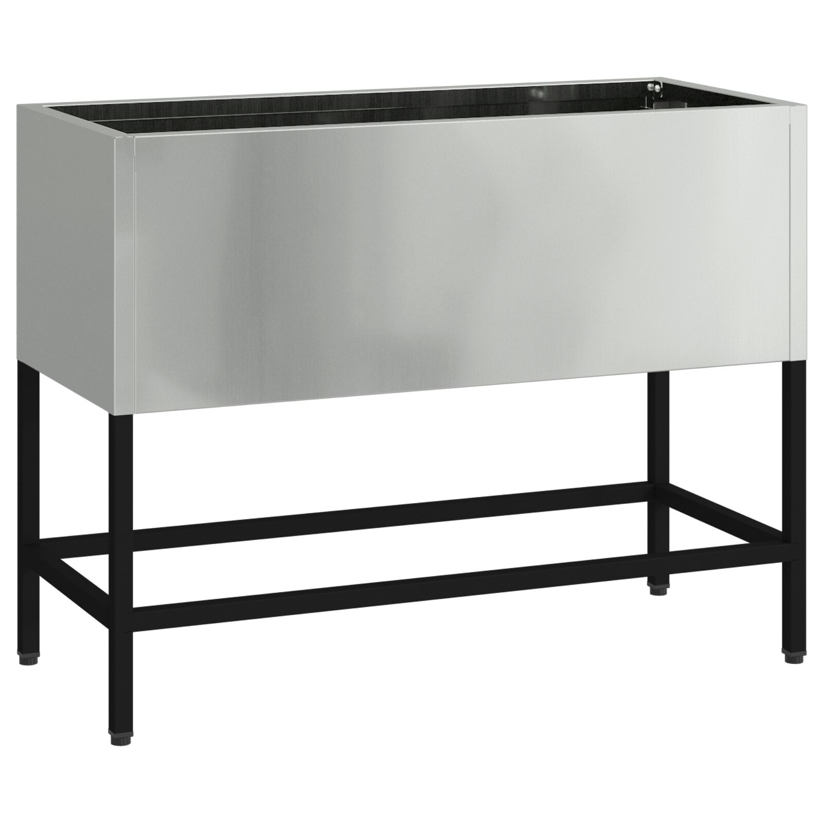 VidaXL Verhoogde Tuinbak 60x26x45 cm Gegalvaniseerd Staal