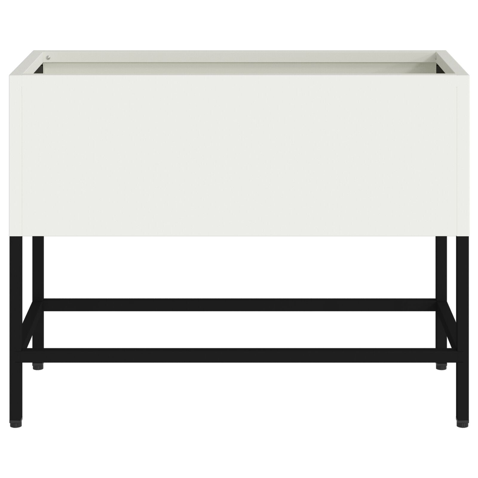 VidaXL Verhogen Tuinbak 60x26x45 cm Witte Staal