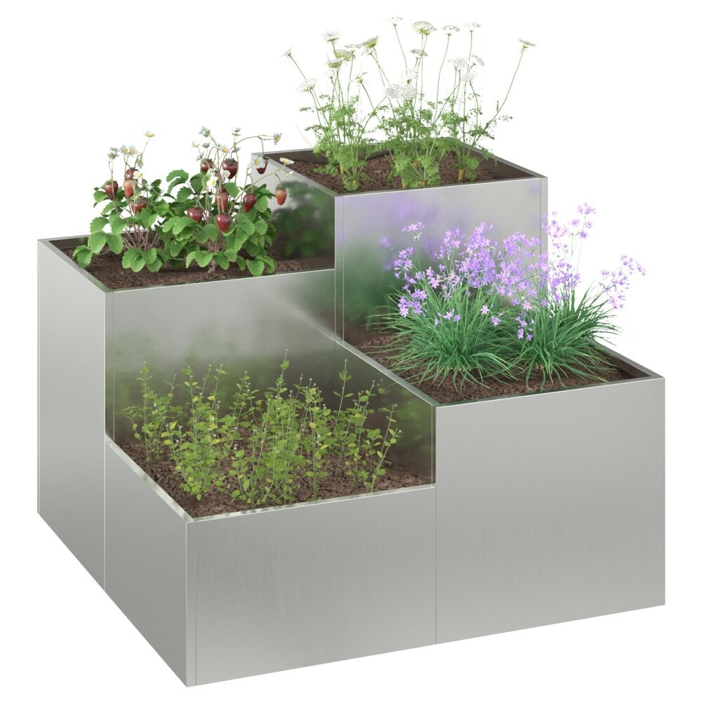 VidaXL Tuinplantbak 100x100x60 cm Gegalvaniseerd Staal