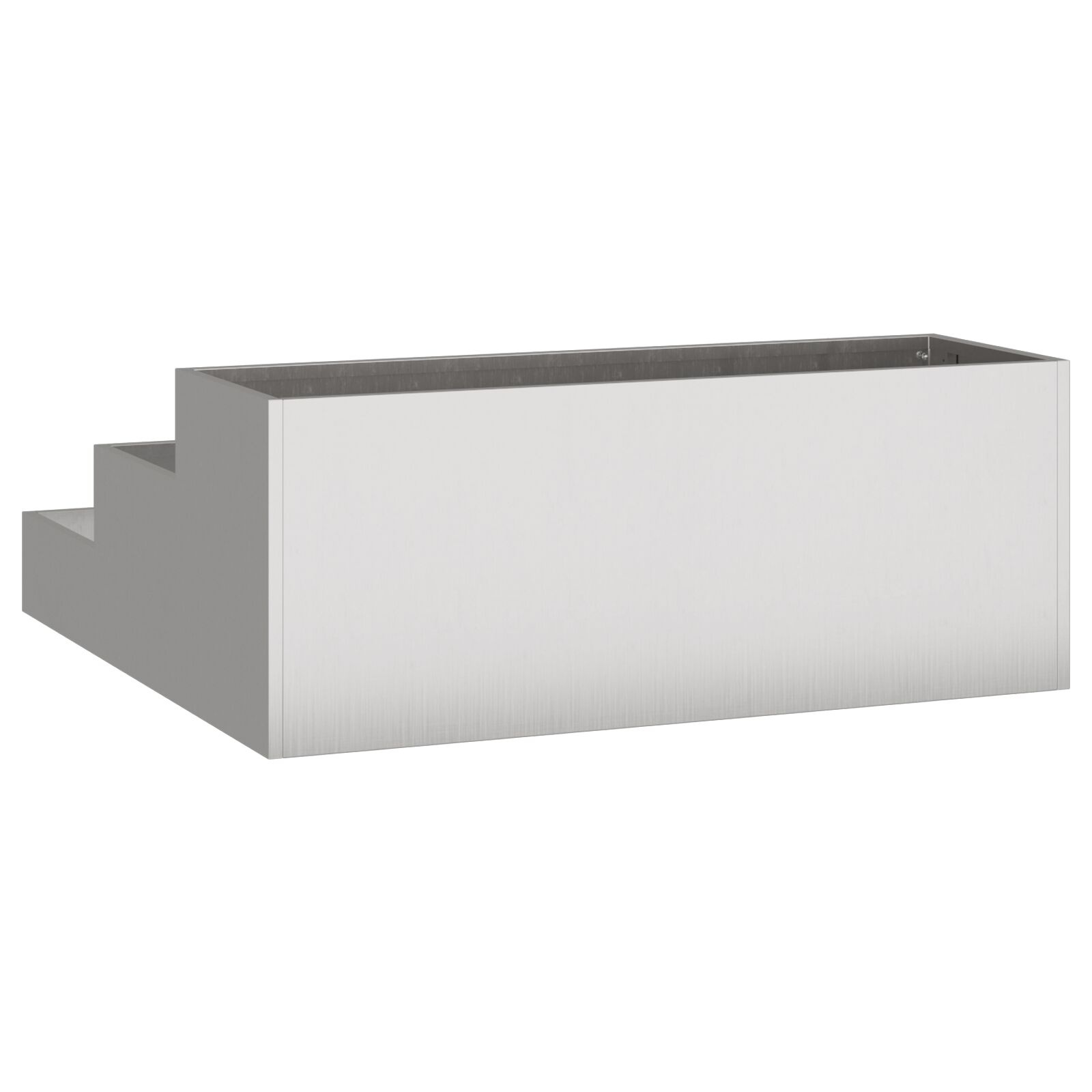 VidaXL Tuinplantbak 3-laags 90x90x35 cm Roestvrijstaal