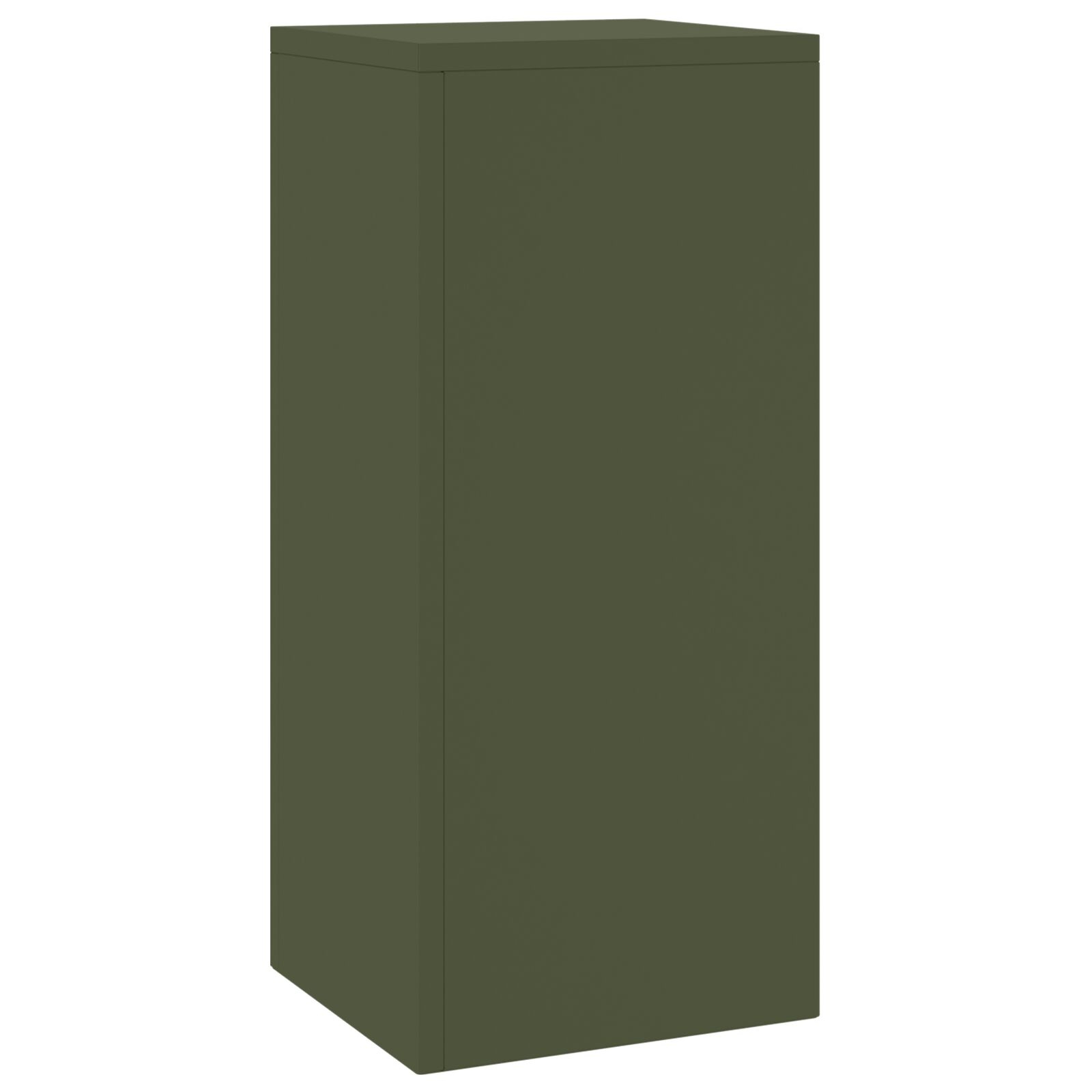 VidaXL Buiten Plantenstands Pilaren 2 stuks Olijfgroen 24x24x55 cm Staal