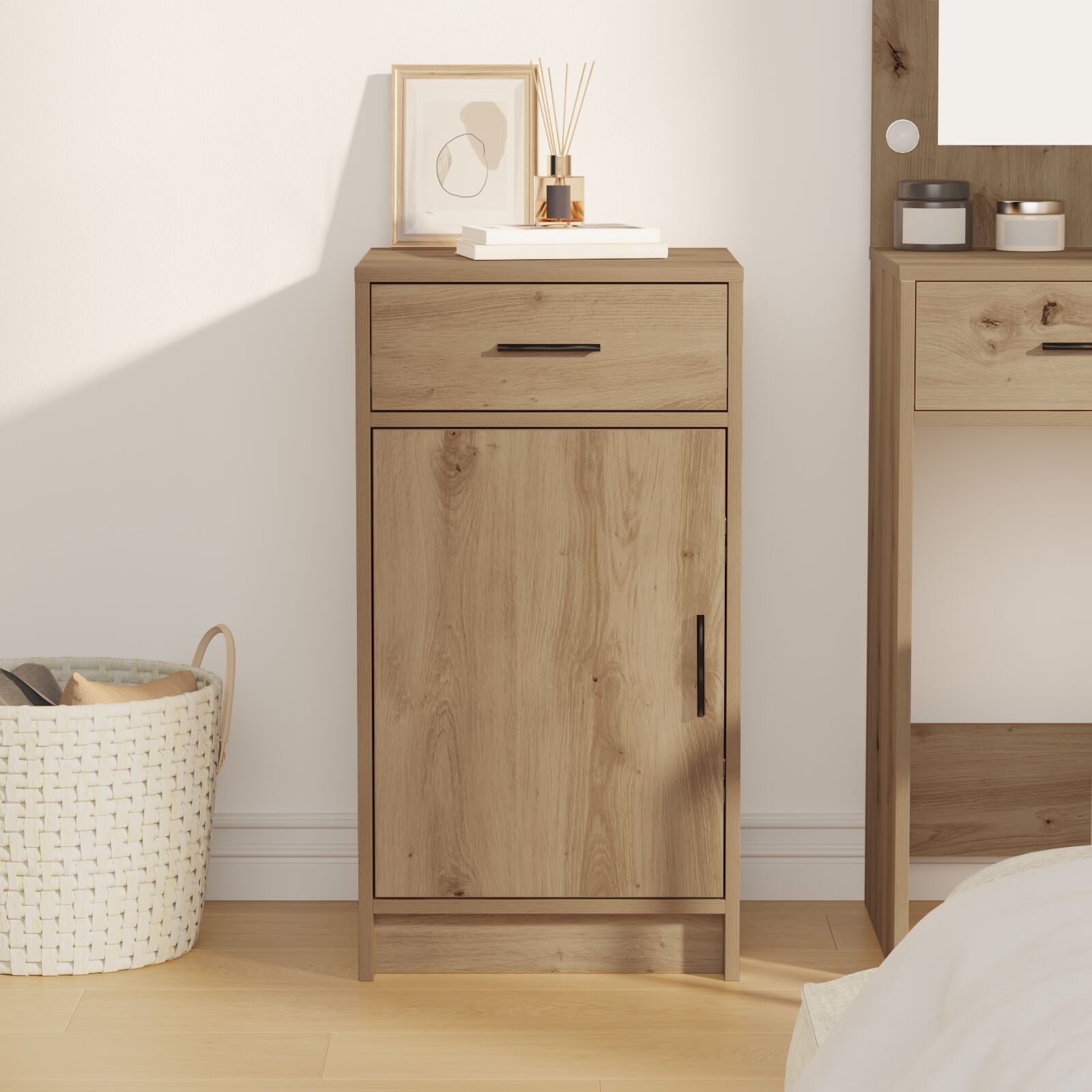 VidaXL Dressoir Artisan Eiken 40x41x75 cm Bewerkt Hout