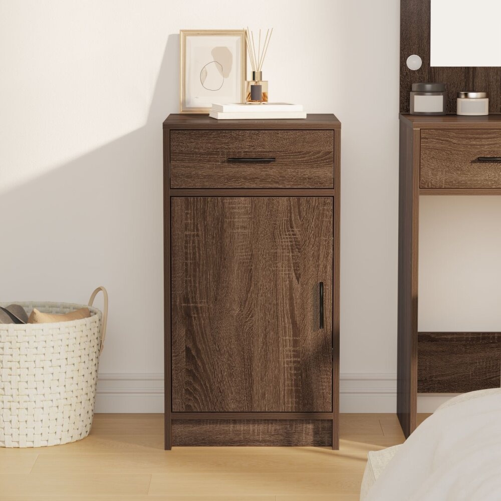 VidaXL Dressoir Bruin Eiken 40x41x75 cm Engineered Wood