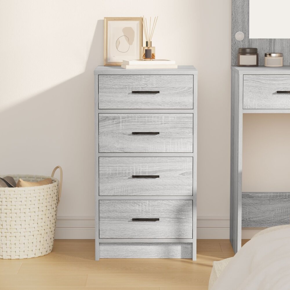 VidaXL Dressoir Grijs Sonoma 40x41x75 cm Geengineerd Hout