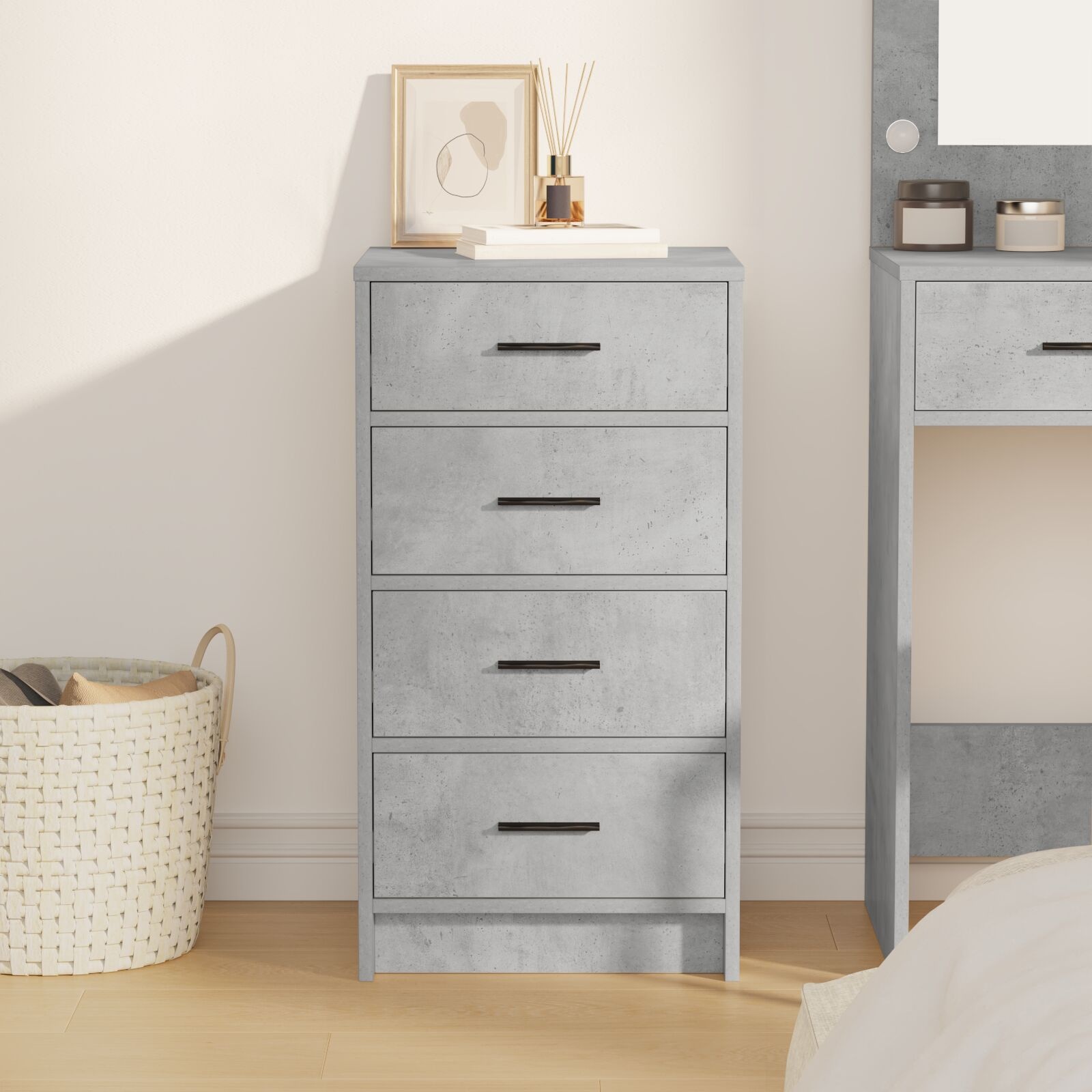 VidaXL Sideboard Beton Grijs 40x41x75 cm Gelaagd Hout