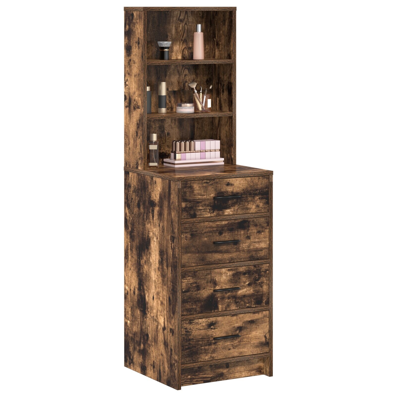 VidaXL Highboard Gerookt Eiken 40x41x135 cm Geëngineerd Hout
