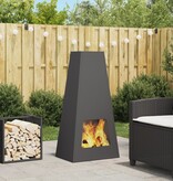 VidaXL Vuurkorf Zwart 50x35x100 cm Staal