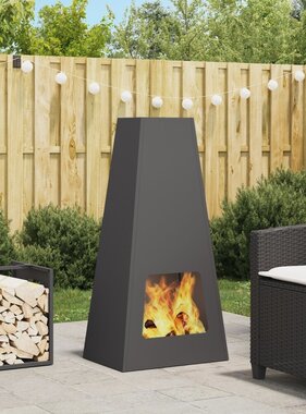 VidaXL Vuurkorf Zwart 50x35x100 cm Staal