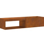 VidaXL Vuurkorf met Houtopslag 160x45x35 cm Verweerd Staal