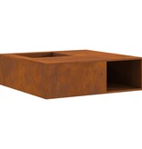 VidaXL Vuurkorf met Houtopslag 100x100x30 cm Weerbestendig Staal