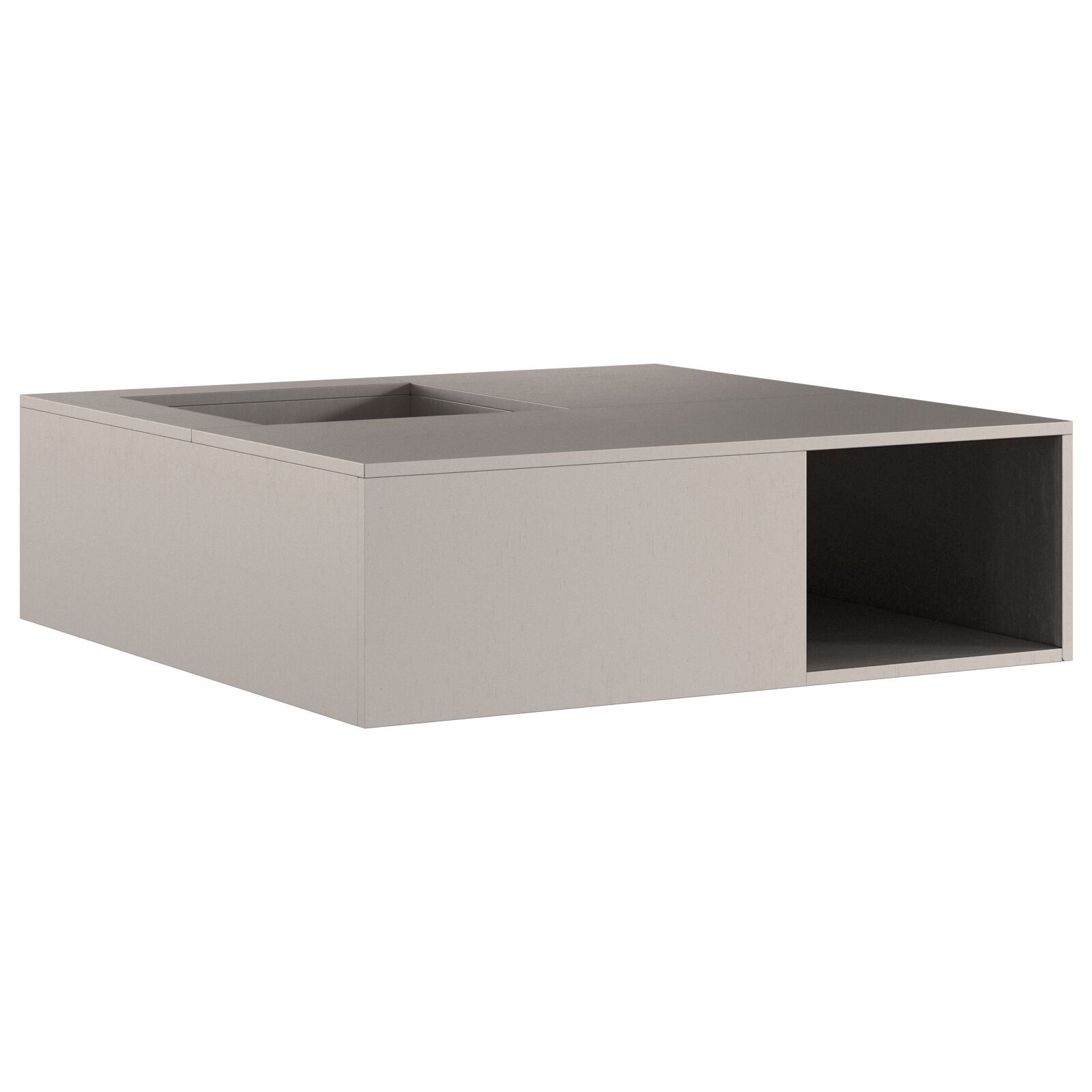 VidaXL Vuurkorf met Houtopslag 100x100x30 cm Weerbestendig Staal