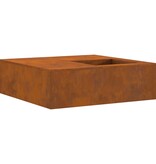 VidaXL Vuurkorf met Houtopslag 100x100x30 cm Weerbestendig Staal