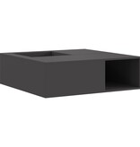 VidaXL Vuurkorf met Houtopslag Zwart 100x100x30 cm Staal