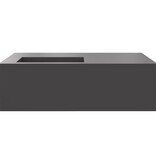 VidaXL Vuurkorf met Houtopslag Zwart 100x100x30 cm Staal