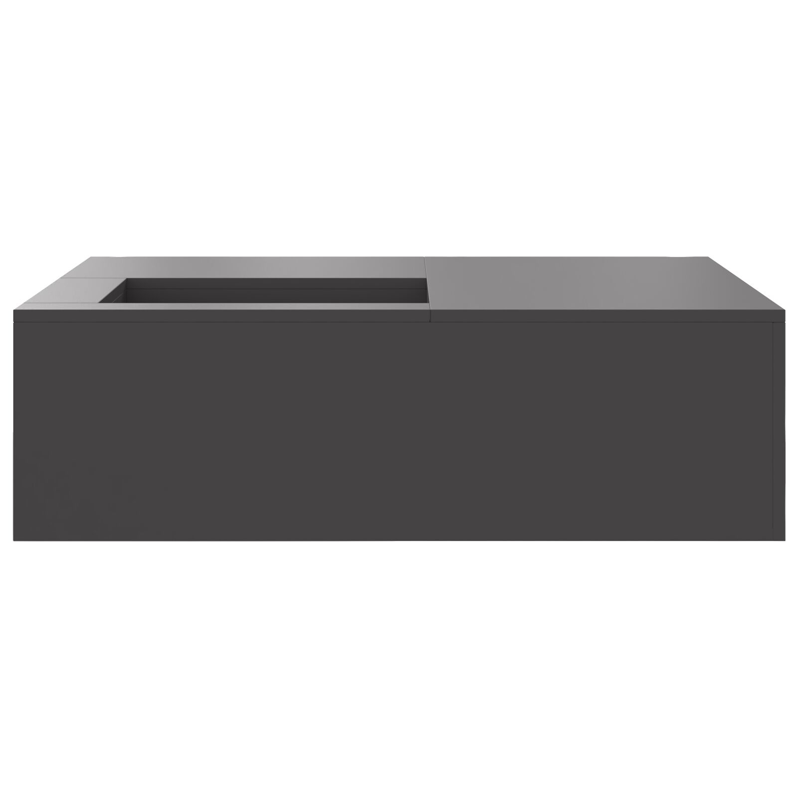 VidaXL Vuurkorf met Houtopslag Zwart 100x100x30 cm Staal