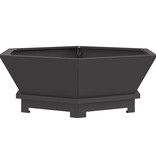 VidaXL Vuurkorf Hexagonaal Zwart 75x75x28 cm Staal