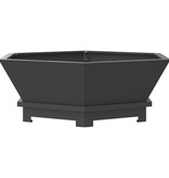 VidaXL Vuurkorf Hexagonaal Zwart 75x75x28 cm Staal