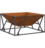 VidaXL Vuurschaal Vierkant 80x80x40 cm Weathering Staal