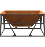 VidaXL Vuurschaal Vierkant 80x80x40 cm Weathering Staal