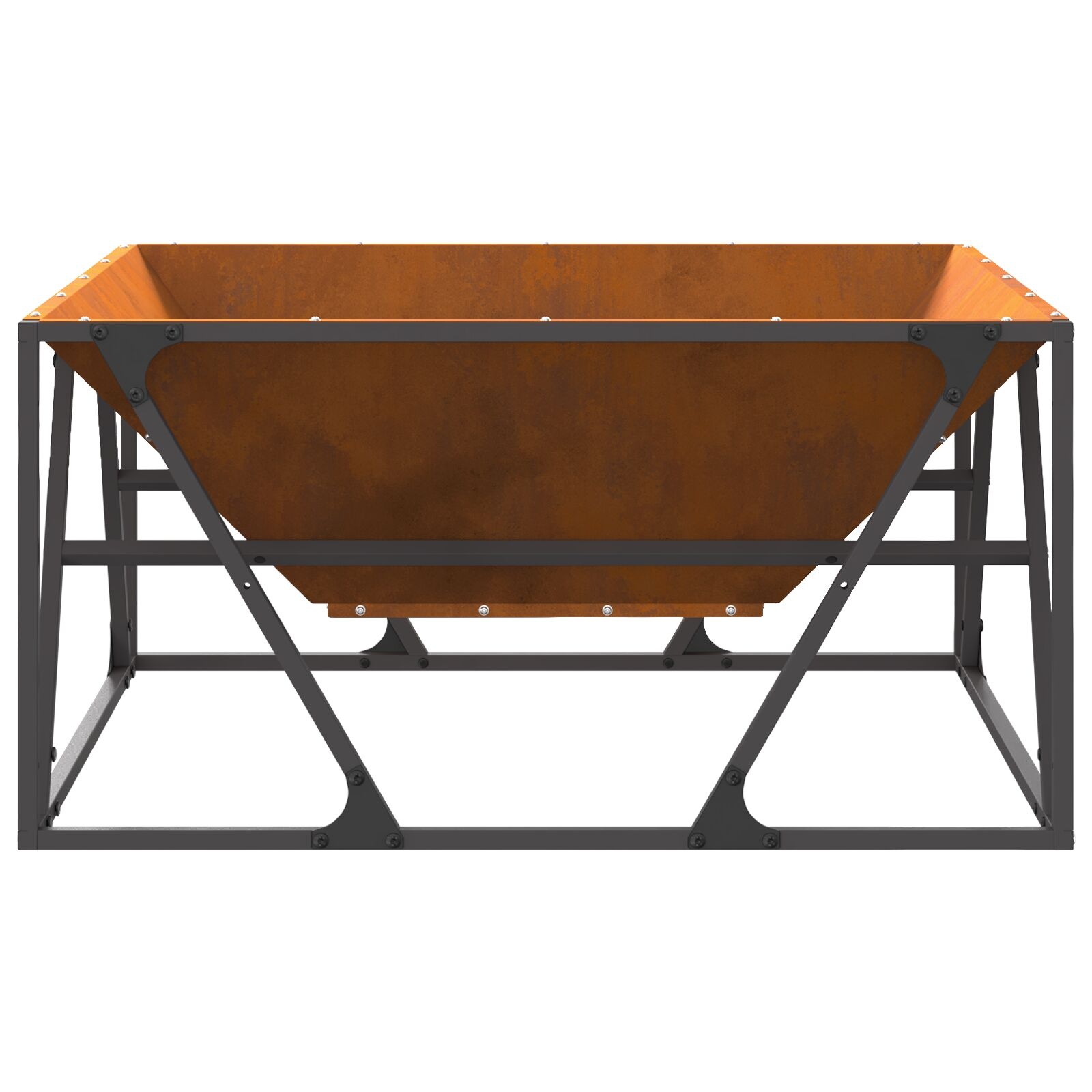 VidaXL Vuurschaal Vierkant 80x80x40 cm Weathering Staal