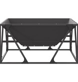 VidaXL Vuurplaats Vierkant Zwart 80x80x40 cm Staal