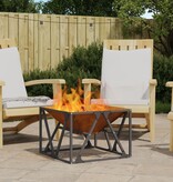 VidaXL Vuurkorf Vierkant 50x50x35 cm Weerbestendig Staal