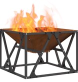 VidaXL Vuurkorf Vierkant 50x50x35 cm Weerbestendig Staal