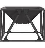 VidaXL Vuurplaats Vierkant Zwart 50x50x35 cm Staal