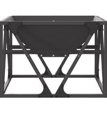 VidaXL Vuurplaats Vierkant Zwart 50x50x35 cm Staal