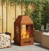 VidaXL Vuurkorf 50x50x100 cm Weerbestendig Staal