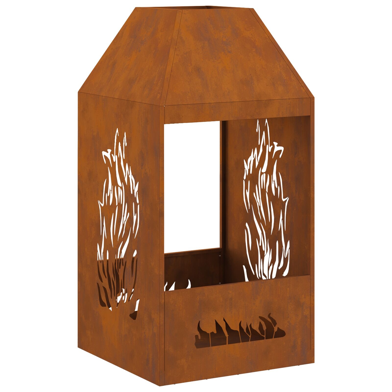 VidaXL Vuurkorf 50x50x100 cm Weerbestendig Staal