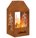 VidaXL Vuurkorf 50x50x100 cm Weerbestendig Staal