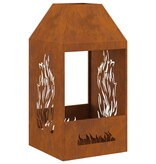 VidaXL Vuurkorf 50x50x100 cm Weerbestendig Staal