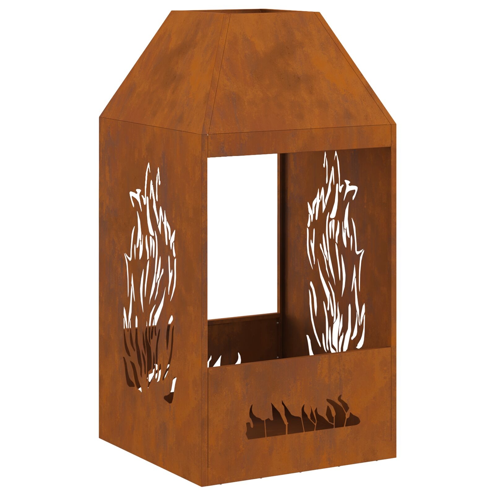 VidaXL Vuurkorf 50x50x100 cm Weerbestendig Staal