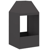 VidaXL Vuurtentje Zwart 50x50x100 cm Staal