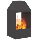 VidaXL Vuurtentje Zwart 50x50x100 cm Staal