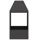 VidaXL Vuurtentje Zwart 50x50x100 cm Staal