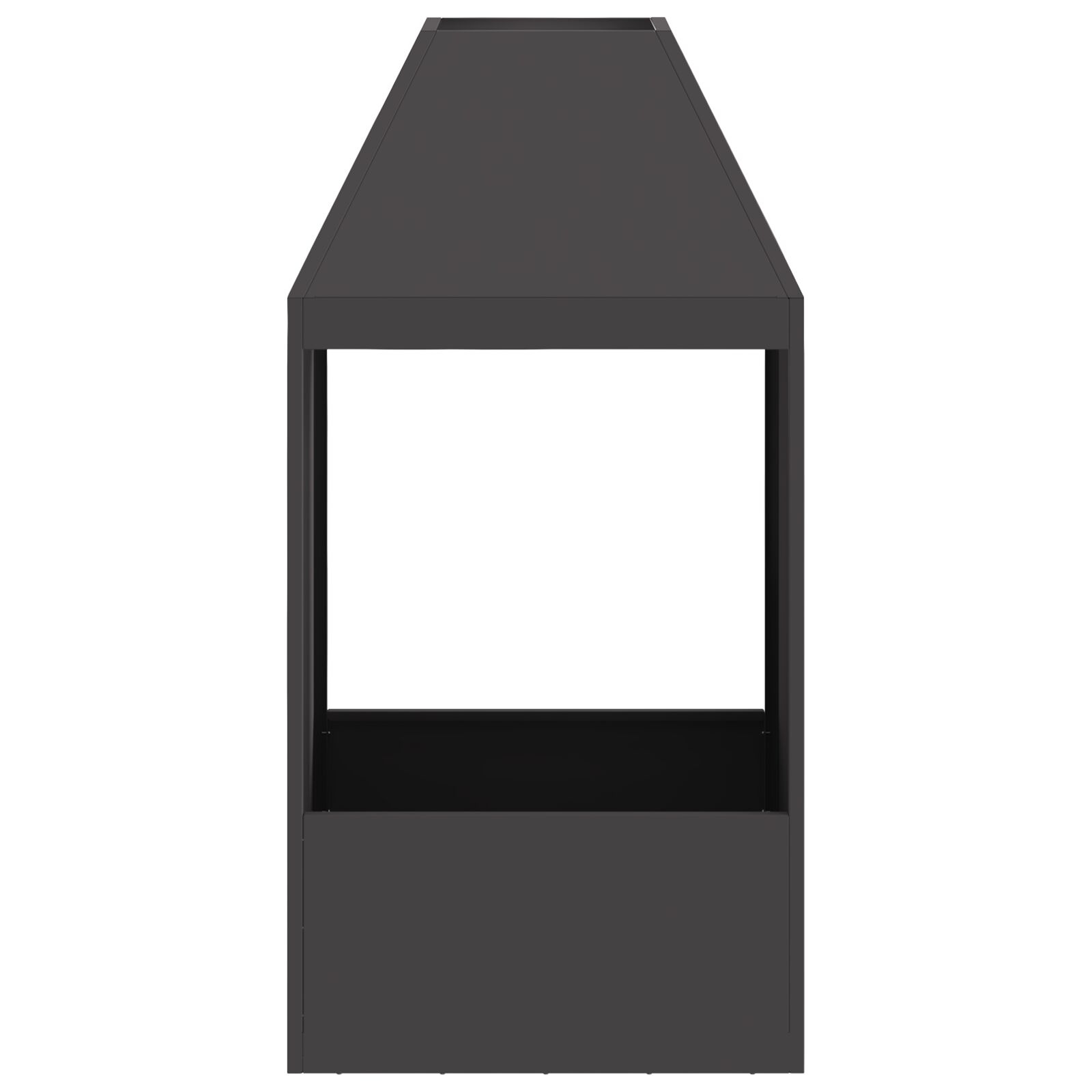 VidaXL Vuurtentje Zwart 50x50x100 cm Staal