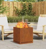 VidaXL Rookloze Vuurkorf Vierkant 48x48x50 cm Verweerd Staal