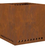 VidaXL Rookloze Vuurkorf Vierkant 48x48x50 cm Verweerd Staal