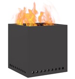 VidaXL Rookloze Vuurschaal Vierkant Zwart 48x48x50 cm Staal